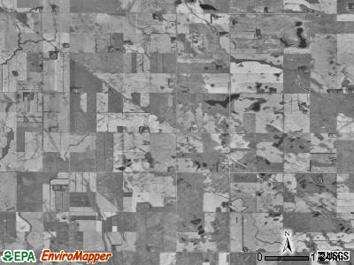 Kinloss township, North Dakota satellite photo by USGS