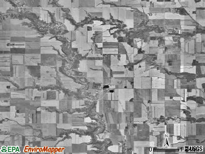 Tiber township, North Dakota satellite photo by USGS