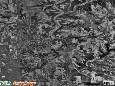 East Galena township, Illinois satellite photo by USGS