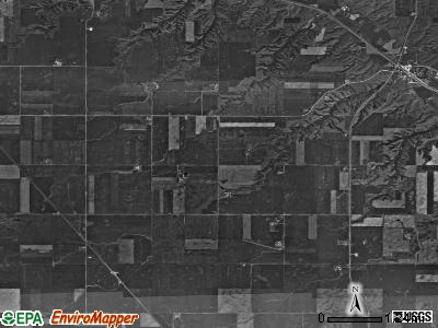 Carpio township, North Dakota satellite photo by USGS