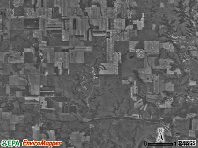 White Earth township, North Dakota satellite photo by USGS