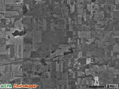 Tioga township, North Dakota satellite photo by USGS