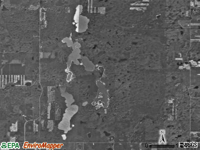 Redmond township, North Dakota satellite photo by USGS
