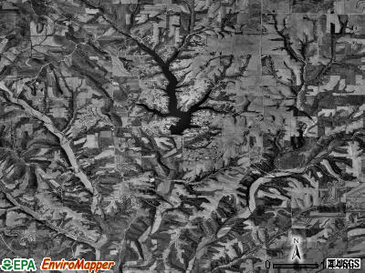 Thompson township, Illinois satellite photo by USGS