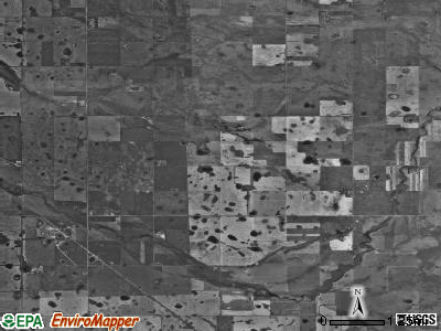 Deering township, North Dakota satellite photo by USGS