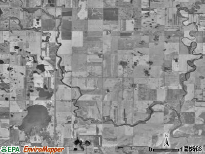 Maza township, North Dakota satellite photo by USGS