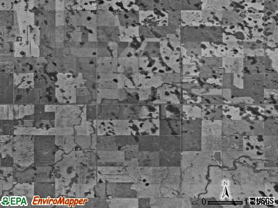 Overland township, North Dakota satellite photo by USGS