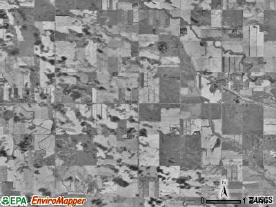 Adams township, North Dakota satellite photo by USGS