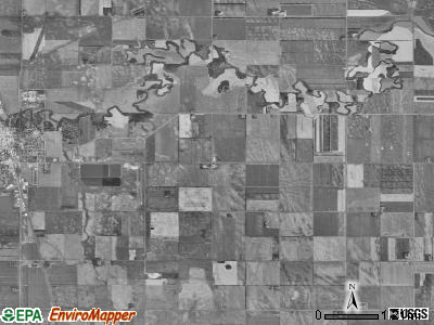 Oakwood township, North Dakota satellite photo by USGS