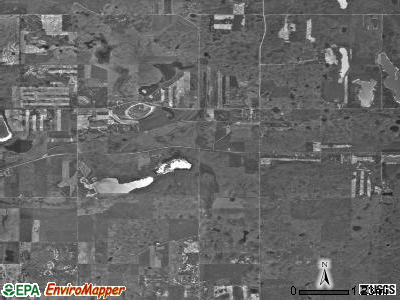Palermo township, North Dakota satellite photo by USGS