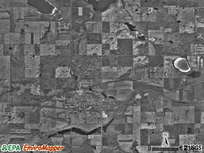 Idaho township, North Dakota satellite photo by USGS