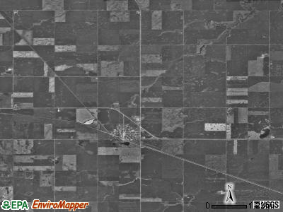 Berthold township, North Dakota satellite photo by USGS