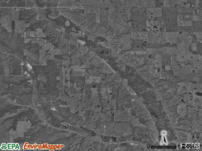 Kirkelie township, North Dakota satellite photo by USGS