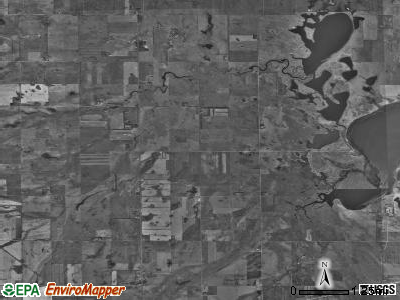 Egg Creek township, North Dakota satellite photo by USGS