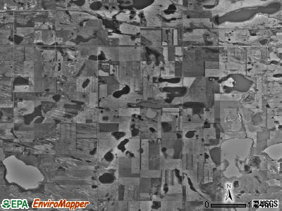 Meyer township, North Dakota satellite photo by USGS