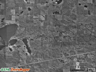 Riga township, North Dakota satellite photo by USGS