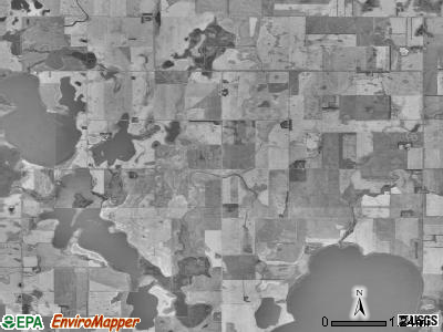 De Groat township, North Dakota satellite photo by USGS