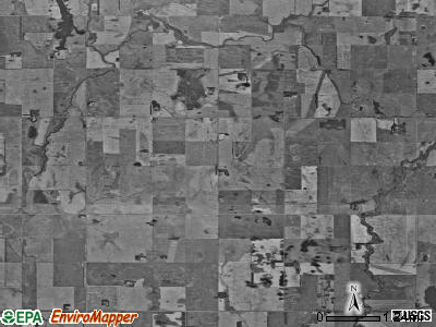 Harding township, North Dakota satellite photo by USGS