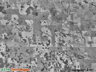 Shepherd township, North Dakota satellite photo by USGS