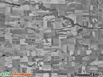 Norton township, North Dakota satellite photo by USGS