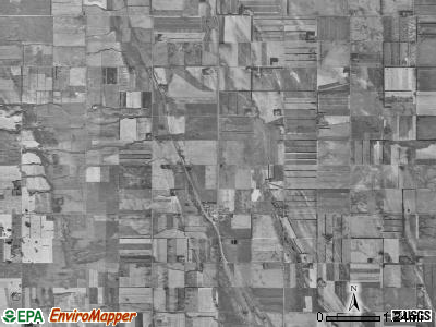 Rushford township, North Dakota satellite photo by USGS