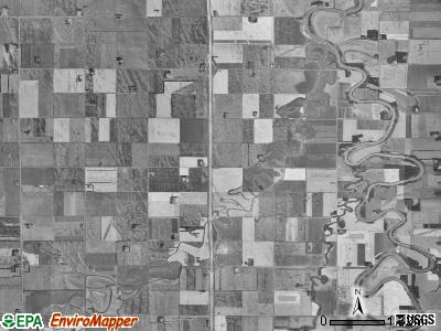 Pulaski township, North Dakota satellite photo by USGS