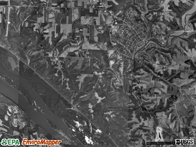 West Galena township, Illinois satellite photo by USGS