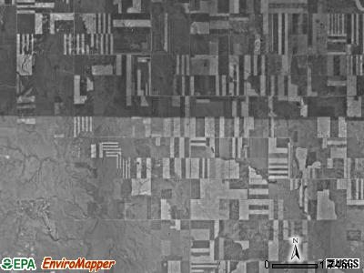Hebron township, North Dakota satellite photo by USGS