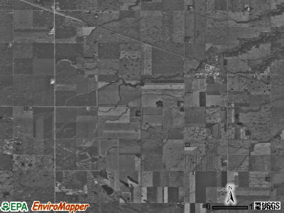 Des Lacs township, North Dakota satellite photo by USGS