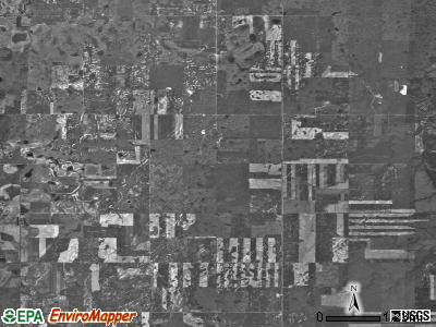 Burke township, North Dakota satellite photo by USGS