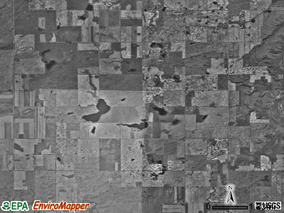 Alger township, North Dakota satellite photo by USGS