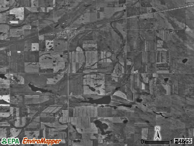 Granville township, North Dakota satellite photo by USGS