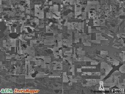 Jefferson township, North Dakota satellite photo by USGS