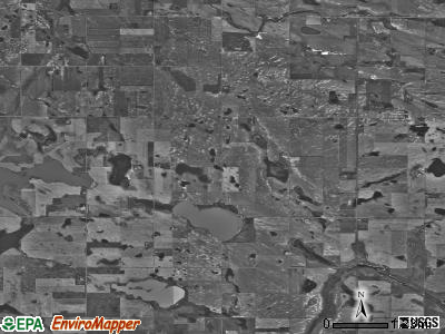 Tuscarora township, North Dakota satellite photo by USGS