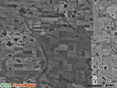 Reno Valley township, North Dakota satellite photo by USGS