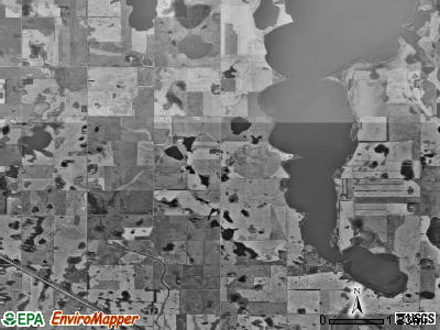 Dry Lake township, North Dakota satellite photo by USGS