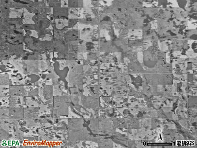 Lillehoff township, North Dakota satellite photo by USGS