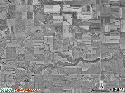 Cleveland township, North Dakota satellite photo by USGS