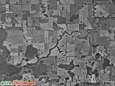 Morris township, North Dakota satellite photo by USGS