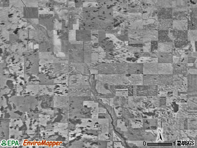 Perth township, North Dakota satellite photo by USGS