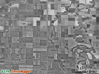 Walshville township, North Dakota satellite photo by USGS