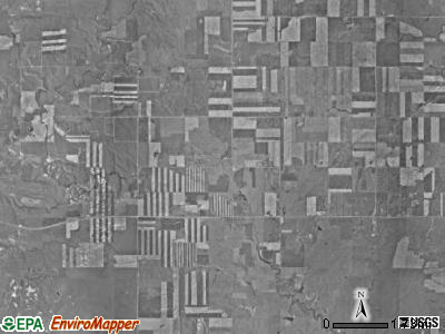 Round Prairie township, North Dakota satellite photo by USGS