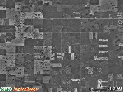 Osloe township, North Dakota satellite photo by USGS