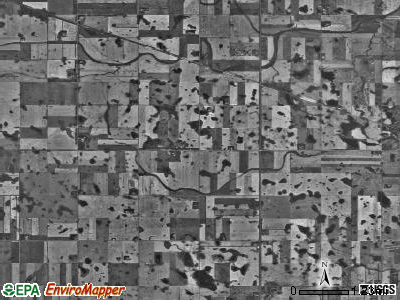 North Prairie township, North Dakota satellite photo by USGS