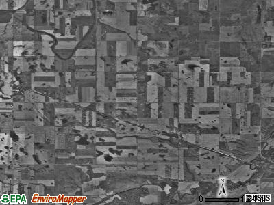Hendrickson township, North Dakota satellite photo by USGS