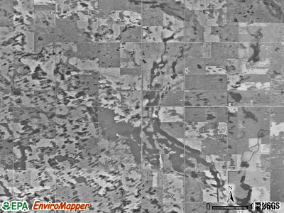Clara township, North Dakota satellite photo by USGS