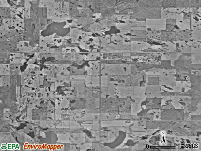 Butte Valley township, North Dakota satellite photo by USGS