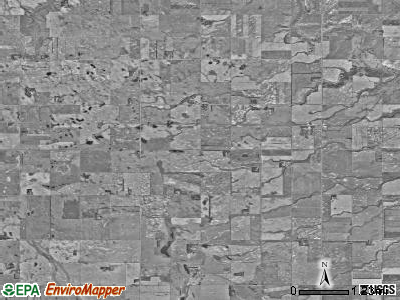 Dahlen township, North Dakota satellite photo by USGS