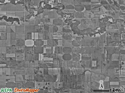 Inkster township, North Dakota satellite photo by USGS
