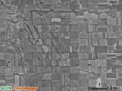 Strabane township, North Dakota satellite photo by USGS